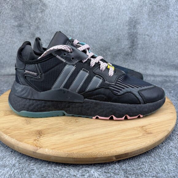 Adidas Nite Jogger Time In Shoes Mens Size 7 Black Multicolor Sneakers Q47198
